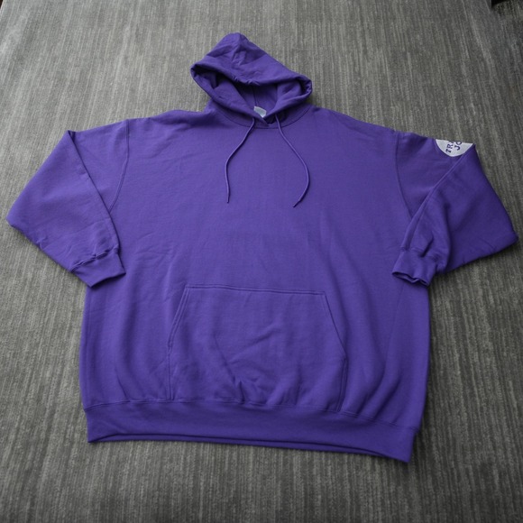 Gildan Other - Trader Joe's Hoodie Men Purple Pullover Sweatshirt Port & Company Pocket 3XL